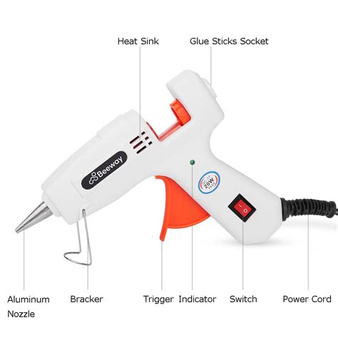 Hot Glue Gun With Carrying Case Beeway 20W Mini Glue Gun With 50pcs