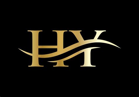 Hy Letter Logo Initial Hy Letter Business Logo Design Vector Template