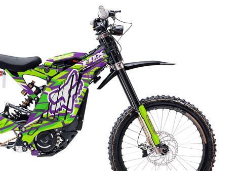 Fox Wild Purple And Green Graphics Kit For Surron Light Bee X Suronics