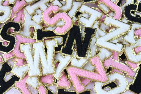 Sticky Colorful Chenille Embroidered Letters Patchself Adhesive Iron On Patchsew On Perfect