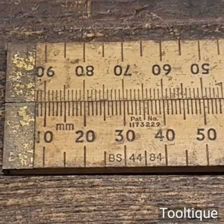 Vintage Rabone Chesterman No 1161 Metric Boxwood Brass Folding Rule