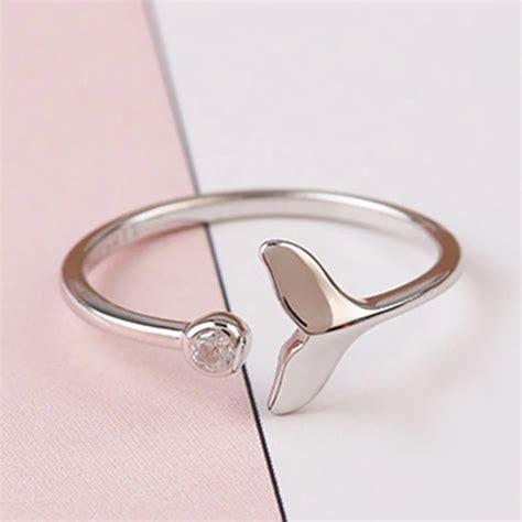 Einfache Elegante Sliver Fisch Finger Ringe F R Frauen Party Weiblichen