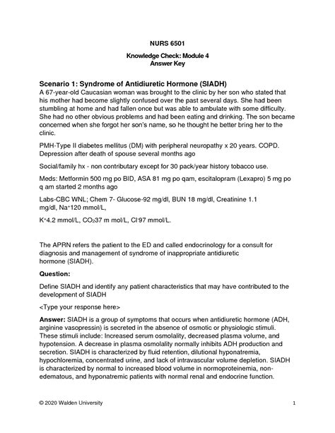 Solution Nurs Advanced Pathophysiology Module Answer Key