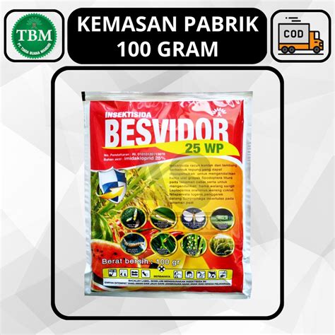 Jual Insektisida BESVIDOR 25 WP Bahan Aktif Imidaklorpid 25 100 Gram