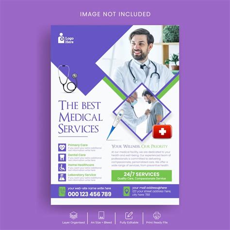 Premium Vector Medical Healthcare Flyer Or Poster Template Design