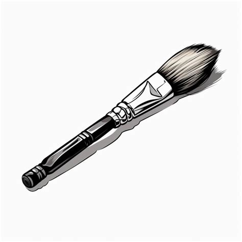 Premium AI Image | a drawing of a brush with a white handle generative ai