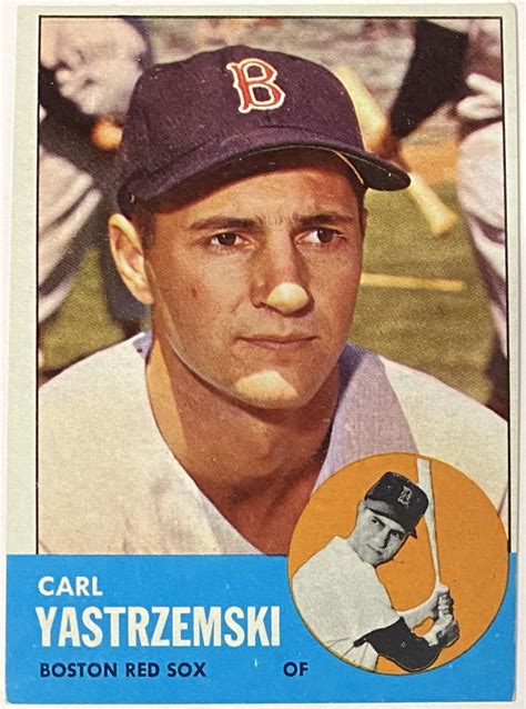 Carl Yastrzemski Topps Boston Red Sox Baseball Card Hof Kbk Sports