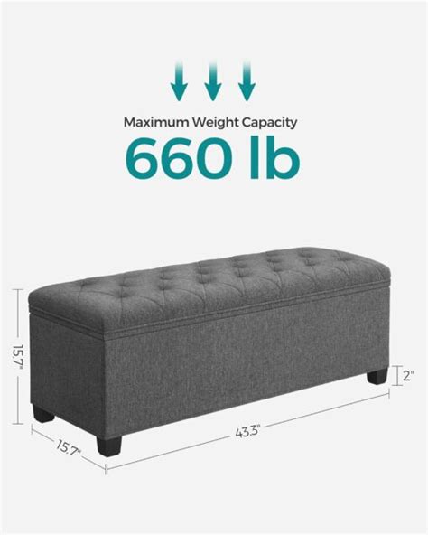 Songmics Storage Ottoman Bench Bench With Storage For Entryway