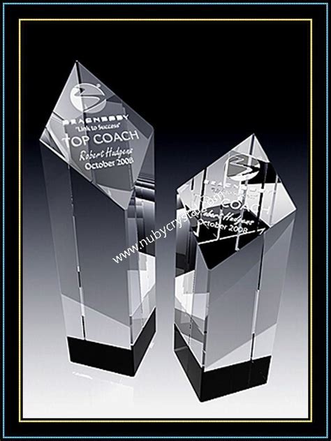 Optical Crystal Diamond Tower Award Trophy 5 Inch Tall NU CW764