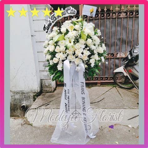 Jual Karangan Bunga Standing Flowers Duka Cita Jakarta Murah Shopee