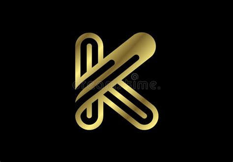 Golden Capital Letter K Graphic Alphabet Symbol For Logo Poster