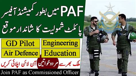 Join Pakistan Air Force PAF Jobs 2023 As Commissioned Officer Teacher