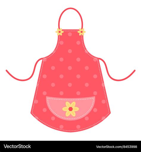 Cute Red Apron Royalty Free Vector Image Vectorstock