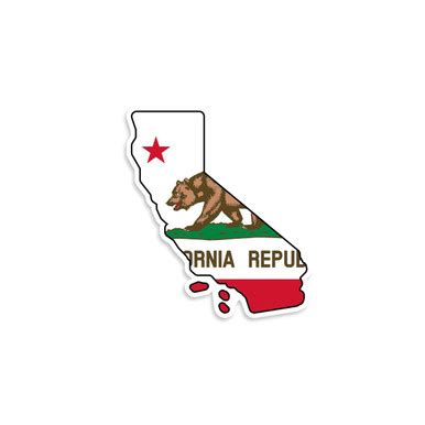 California State Flag Mini Sticker