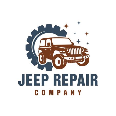 Logotipo De Reparo De Carro Jipe Ilustra O Do Vetor Ilustra O De