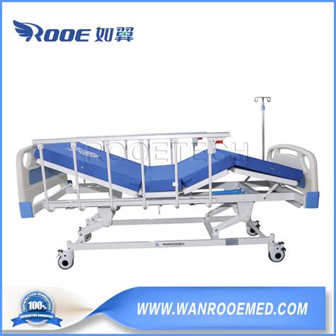 Perforated Steel Three Function Hand Cranks Manual Lift Hospital Bed