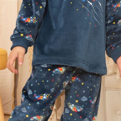 Pijama Infantil Terciopelo Let S Fly Kinanit