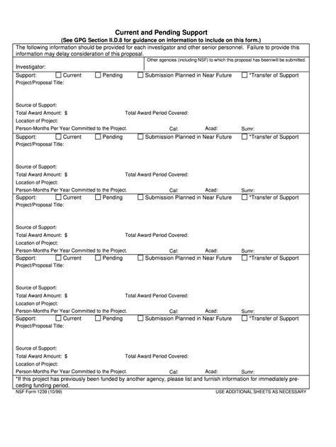 Nsf Form Fill Online Printable Fillable Blank Pdffiller