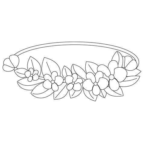 How to Draw A Flower Crown Step by Step