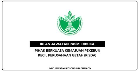 Permohonan Jawatan Kosong Pihak Berkuasa Kemajuan Pekebun Kecil