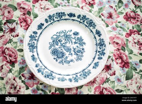 Vintage Dinner Plate Stock Photo Alamy