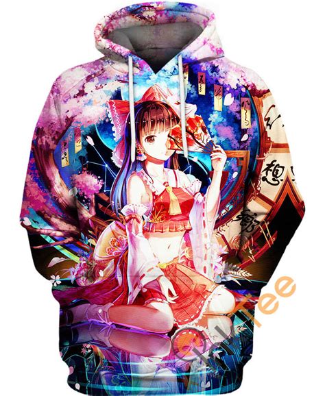 Reimu Hakurei Anime Girl Hoodie 3d Petkudo