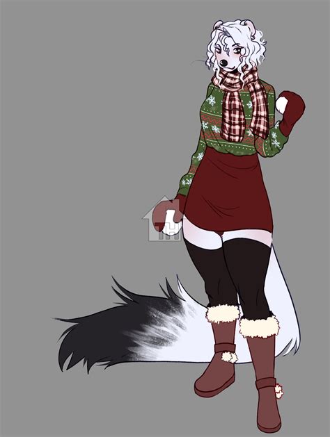 Christmas Themed Ermine On Toyhouse