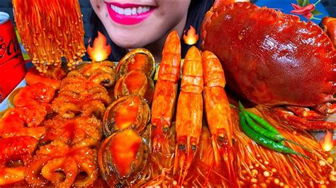 Asmr Spicy Seafood Boil Makanan Laut Pedas 먹방 Mukbang Massive Eating