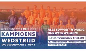 Zondag 14 Mei De Kampioenswedstrijd DVC Dedemsvaart 2 USV 4 DVC