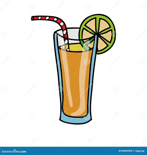 Fruit Juice Glass Icon Image Stock Vector Illustration Of Beverage