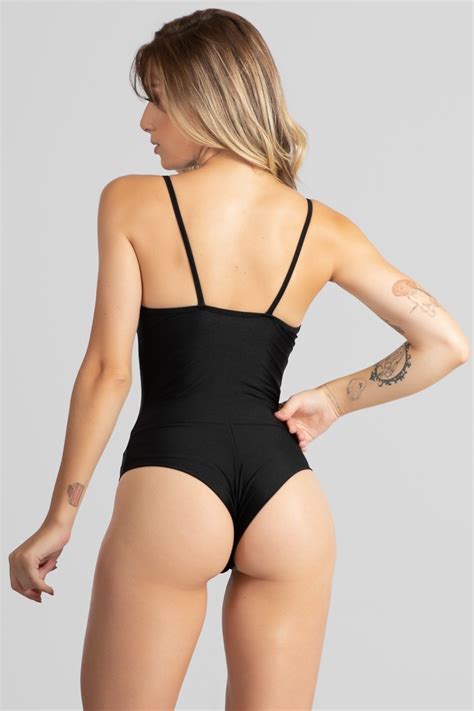 Body De Alcinha Preto Ref GO533 A Kaisan