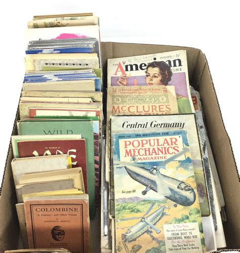 Lot Assorted Vintage Books Magazines