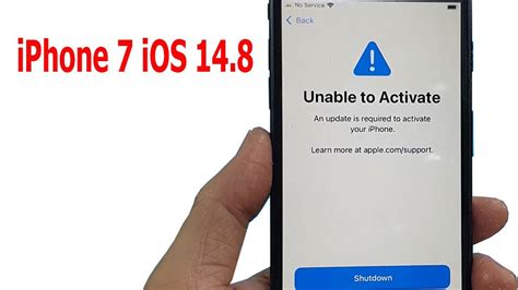 Unable To Activate Iphone 7 Ios 148 Youtube