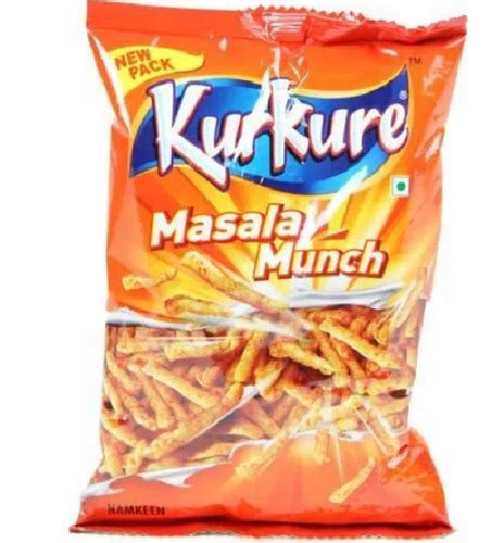 White 47 Gram Weighed And Spicy Taste Kurkure Masala Munch With 6 Month