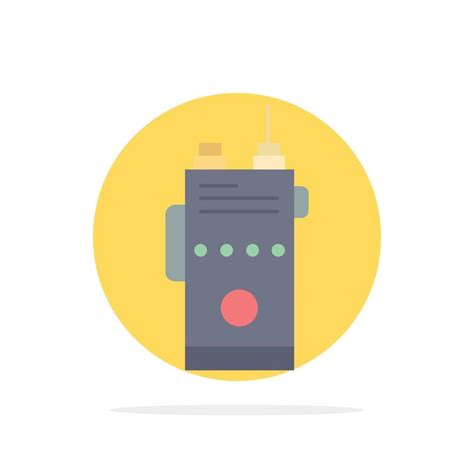 Walkie Talkie Communication Radio Camping Flat Color Icon Vector