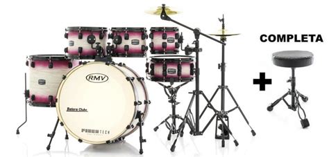 Bateria RMV FiberTech Pink Wood Burst 22 8 10 12 16 Banco