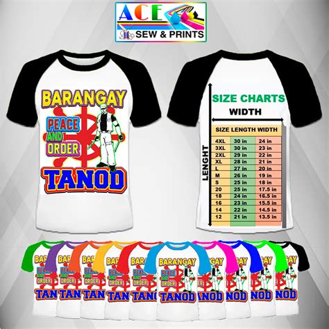 BARANGAY TANOD RAGLAN T SHIRT SUBLIMATION PRINT Shopee Philippines