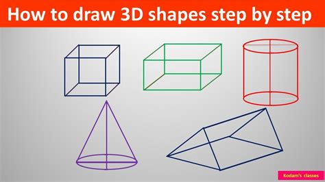 Draw 3D Shapes Step By Step YouTube