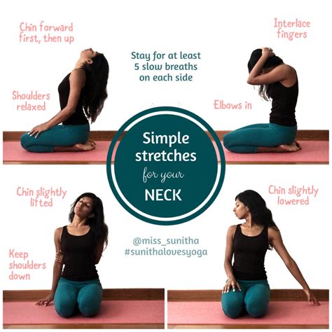 Simple Neck Stretches Yoga Tutorial Miss Sunitha Sunithalovesyoga