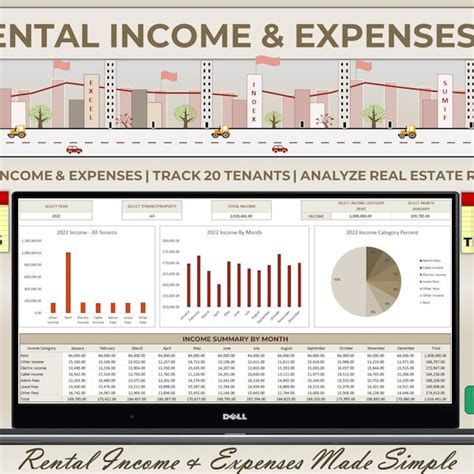 Rental Income And Expense Excel Etsy