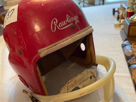 Lot Vintage Rawlings Football Helmet