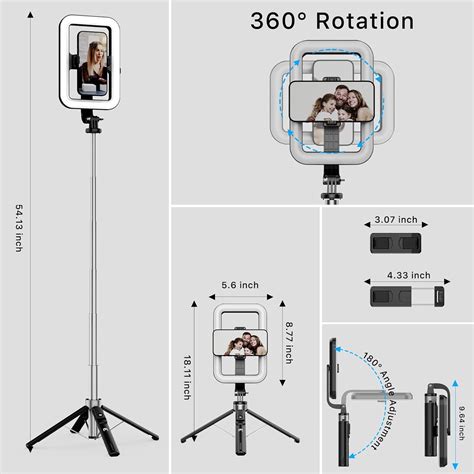 Mybat Pro Luz Led Para Selfie Con Soporte Luz Led Rectangular Para