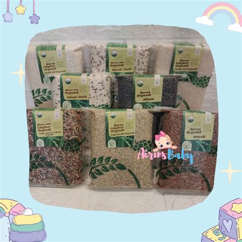 Jual BERAS ORGANIK 1KG MIX MERAH PANDAN WANGI MENTHIK PUTIH HITAM