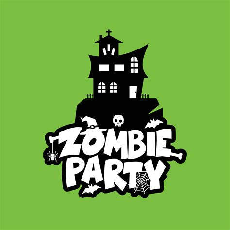 Zombie Party typography design vector 14161629 Vector Art at Vecteezy