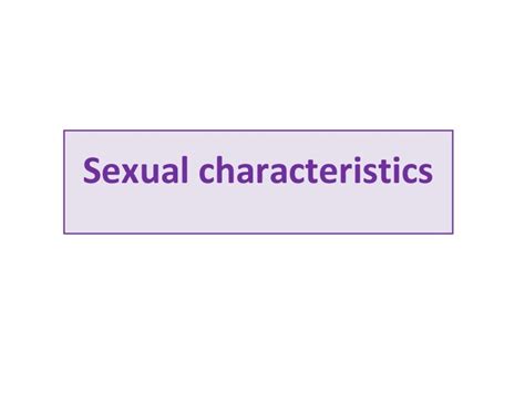 Sexual Characteristics Blog Ppt