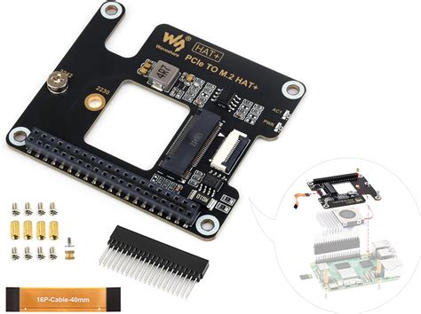 Amazon Waveshare Pcie To M Adapter For Raspberry Pi Supports