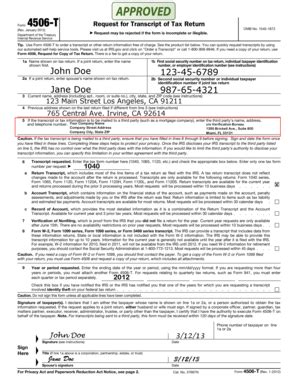 Fillable Online Form 4506 T Rev January 2012 UPF Services Fax