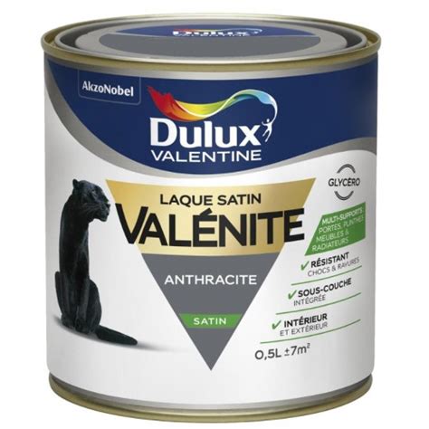 Peinture Laque Glyc Ro Gris Anthracite Satin L Dulux Valentine V