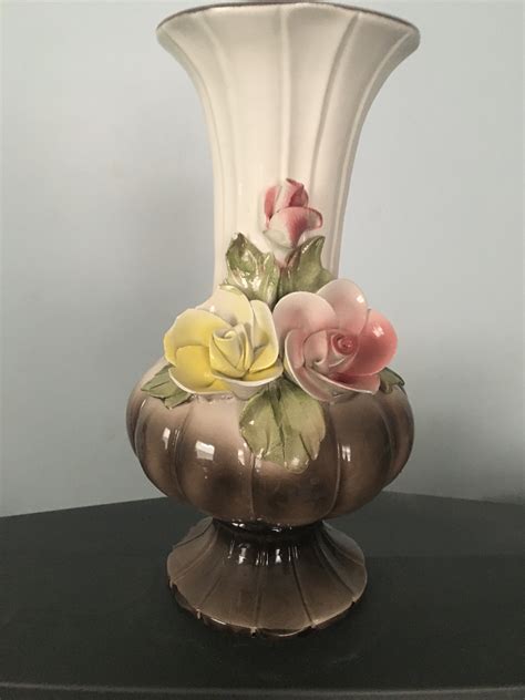 Capodimonte Vase Made In Italy 10 High