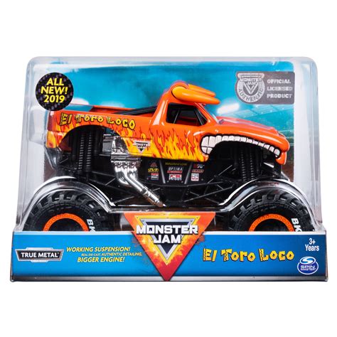 Monster Jam, Official El Toro Loco Monster Truck, Die-Cast Vehicle, 1: ...